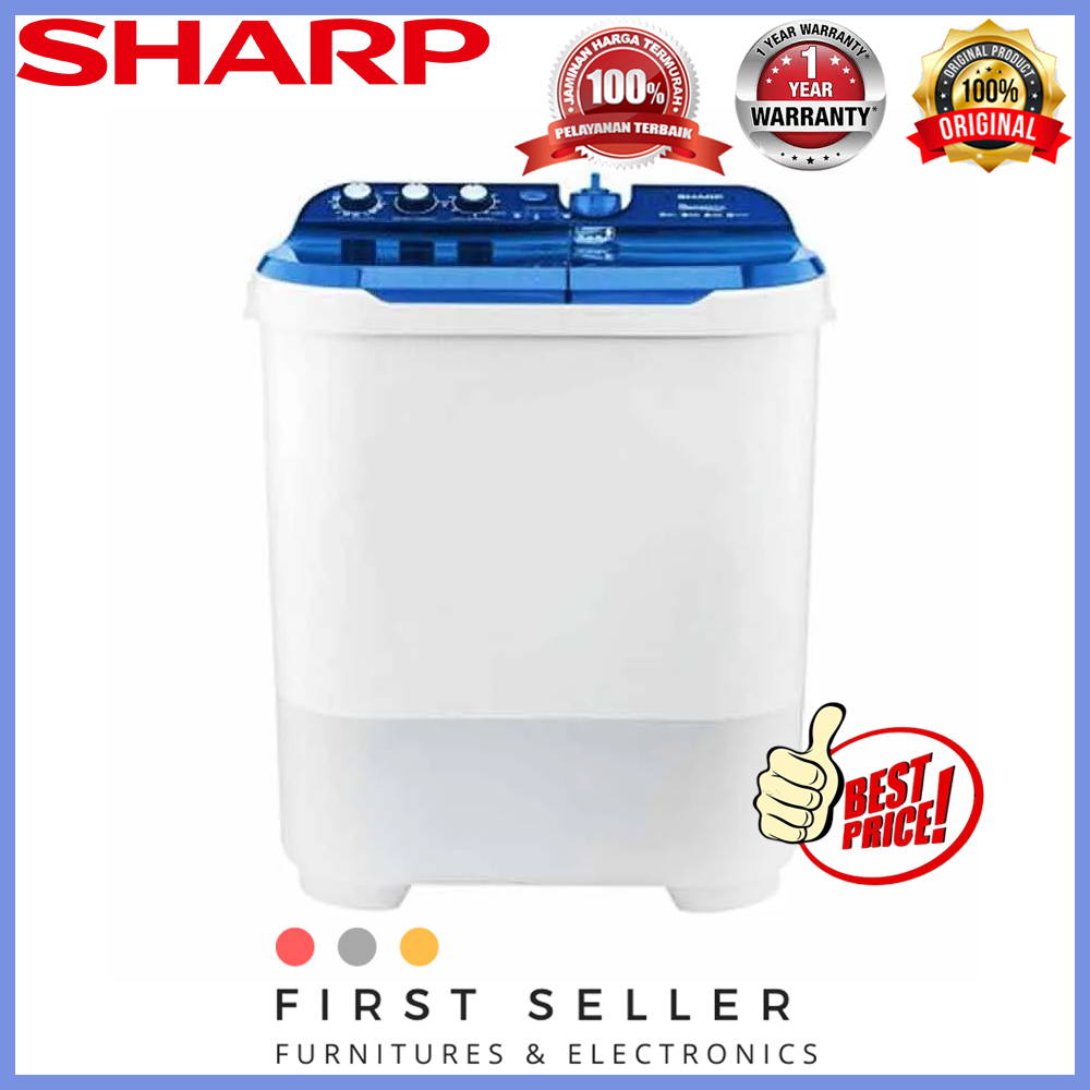 FREE ONGKIR* SHARP MESIN CUCI TWIN TUB 2 TABUNG ES-T1090 (10 KG)