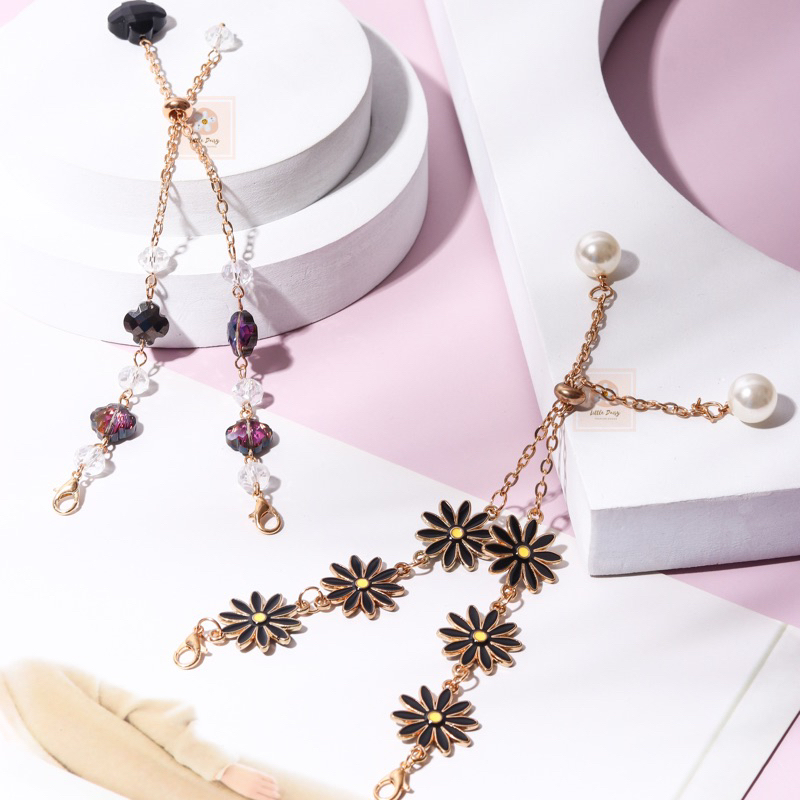 TALI MASKER KALUNG PREMIUM / TALI MASKER HEADLOOP RANTAI KOREA / STRAP KALUNG MASKER HIJAB FASHION ELEGANT PREMIUM QUALITY