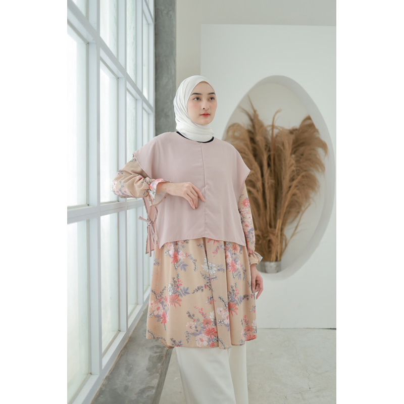 Amelia Bianca combin ceruty rompi nyatu - Busui friendly