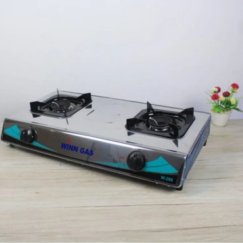 WINN GAS Kompor Gas 2 Tungku Stainless W-288