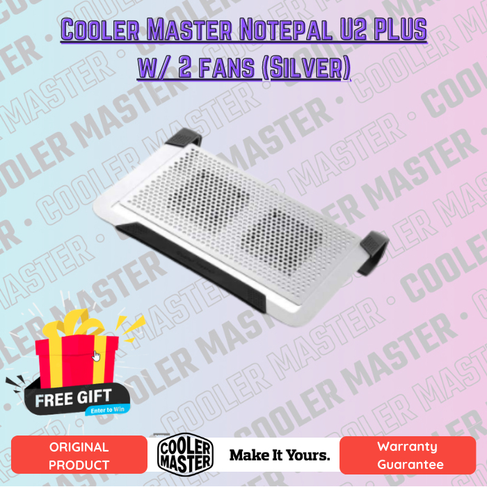 Cooler Master Notepal U2 PLUS w/ 2 fans (Silver)