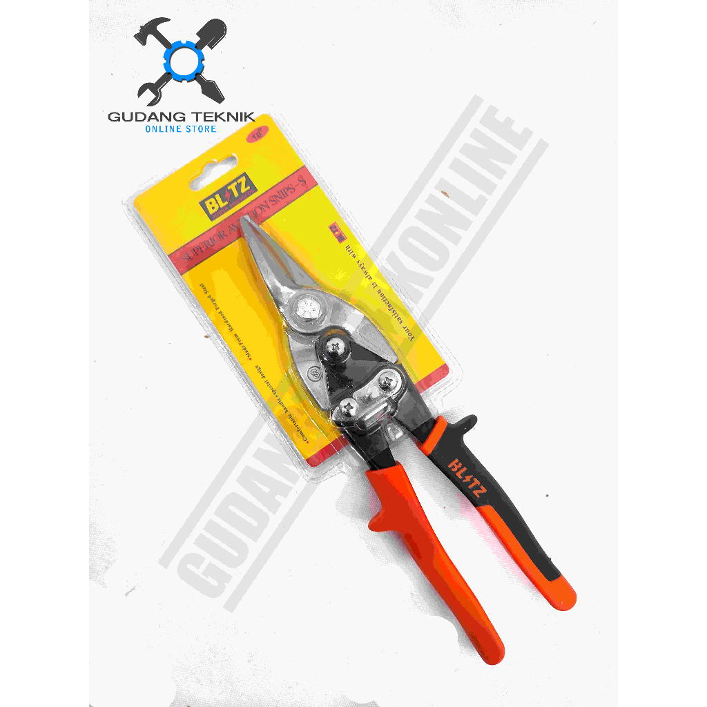 Gunting Seng Lurus 10&quot; BLITZ 300-1 / Aviation Snip Straight Aircraft 10 Inch - Gunting Potong Baja Ringan Galvalum BLITZ