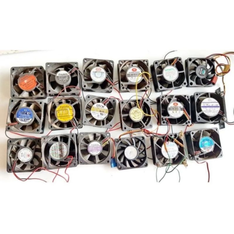 kipas fan hingsped ukuran 6cm - tegangan 12V - 24 V- 35vdc di kirim random