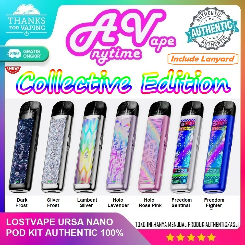 New Colour Ursa Nano Pod Lostvape Asli 100%