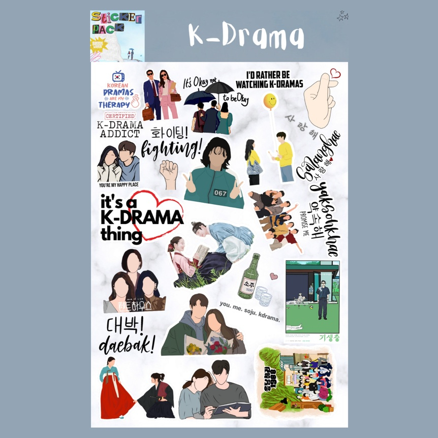 

K Drama Sticker Sheet