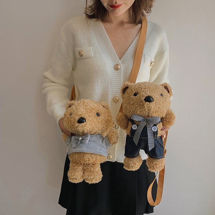 Tas Wanita Teddy Bear Sling Bag Lucu Import