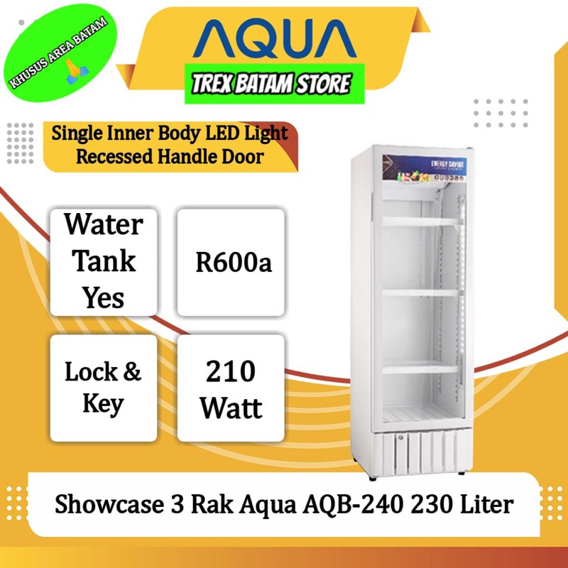AQUA AQB-240 3 RAK SHOWCASE (BATAM)
