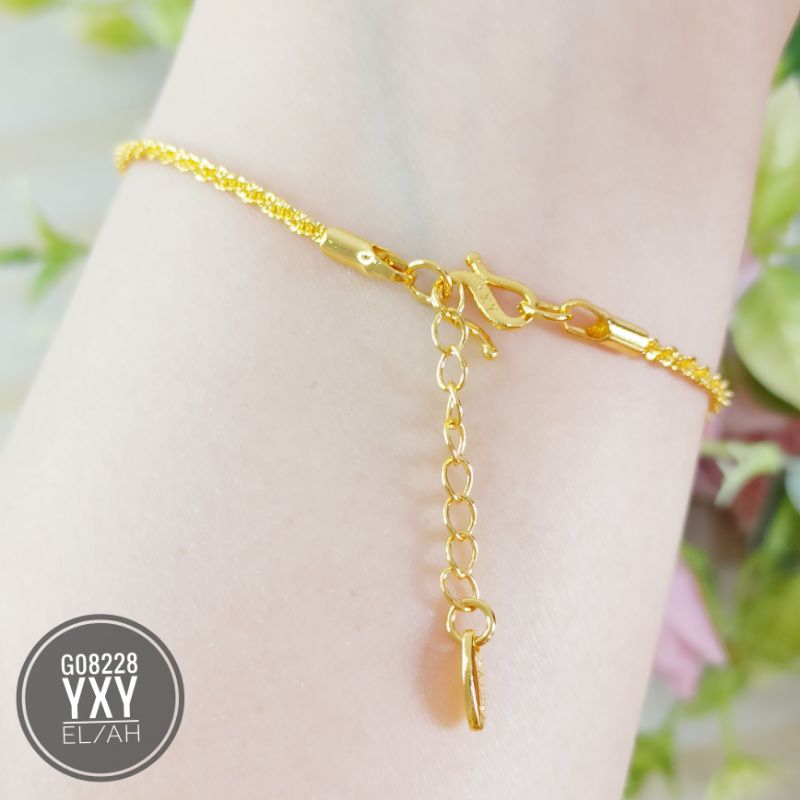 Gelang yaxiya warna 24k gold G08228