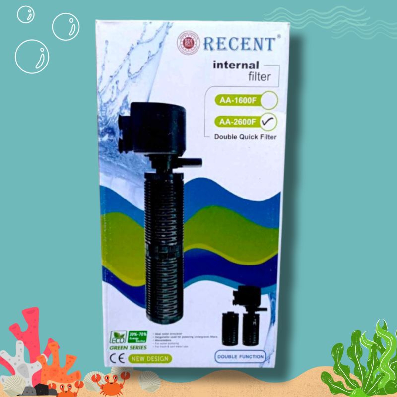 Mesin Pompa aquarium internal filter RECENT AA 2600F