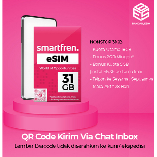 ESIM SMARTFREN (FREE ONGKIR)