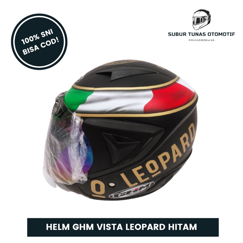 Helm Dewasa Vista GHM Leopard Kaca Pelangi SNI Terlaris Termurah