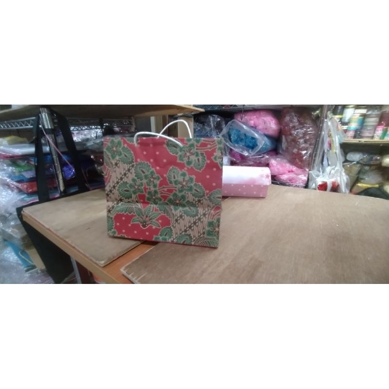 

paper bag buat snak box motip atau landscape new isi 12 pcs