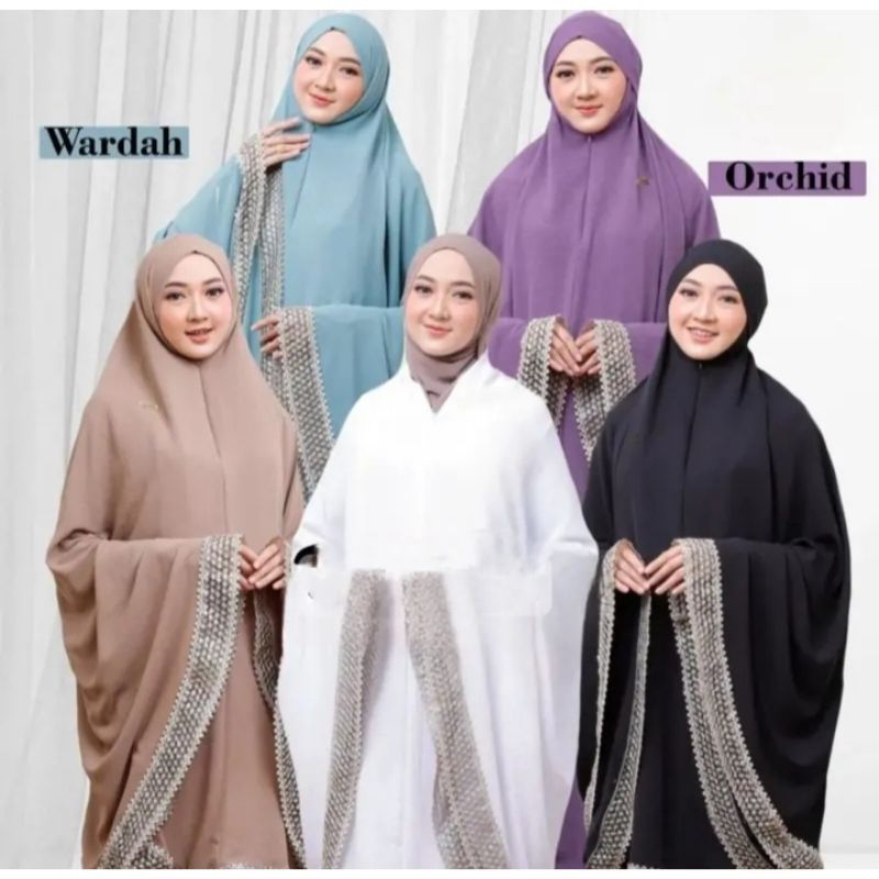 MUKENA CRINKLE AIRFLOW RENDA IMPORT RASHEDA SERIES 3 IN 1 JUMBO MUKENA DEWASA