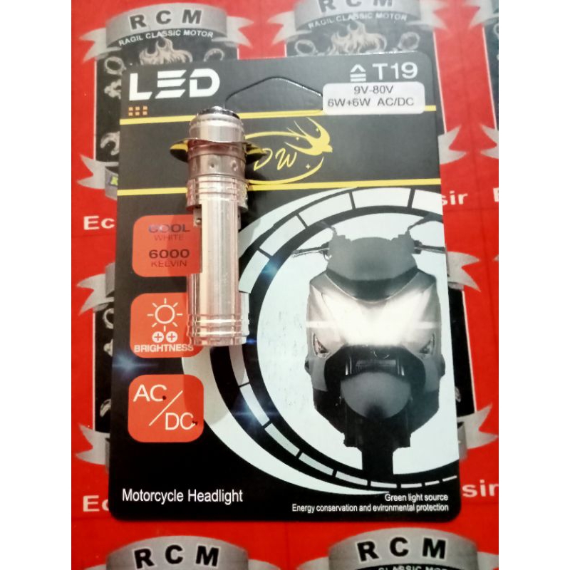 LAMPU LED lampu motor led motor bebek/matic wdw 2 sisi ac dc HI/LO