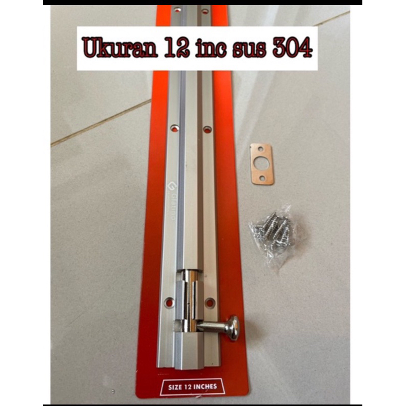 PROMO GRENDEL PINTU 60 CM JUMBO TEBAL SELOT PINTU UKURAN 24 CM/  60 CM SUPER TEBAL DOOR BOLT 24 INC Grendel 12 inc stanlis steel tebal selot pintu kunci pintu stanlis promo