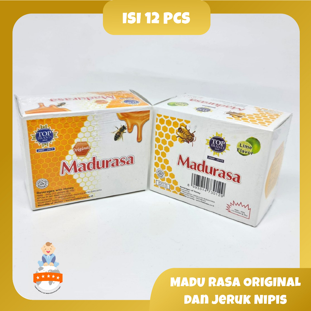 MADU RASA Original dan Jeruk Nipis Madurasa Box Sachet isi 12