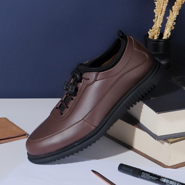 Wave Darkbrown - Sepatu Oxford Casual Formal Bertali Pantopel Kasual Kerja Kuliah Kantor Pantofel Original