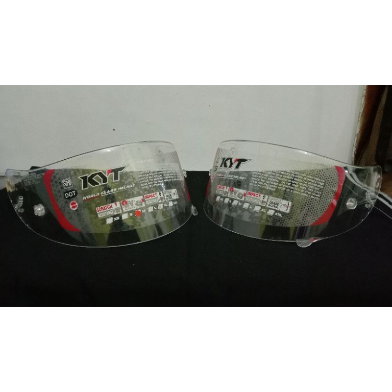 Visor Flat clear  Rc7 / R10 / K2r Second Mulus / Kaca Helm ori kyt