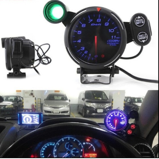 Alat Ukur Kecepatan RPM Meter Mobil Fungsi Lampu LED Alarm - Promo
