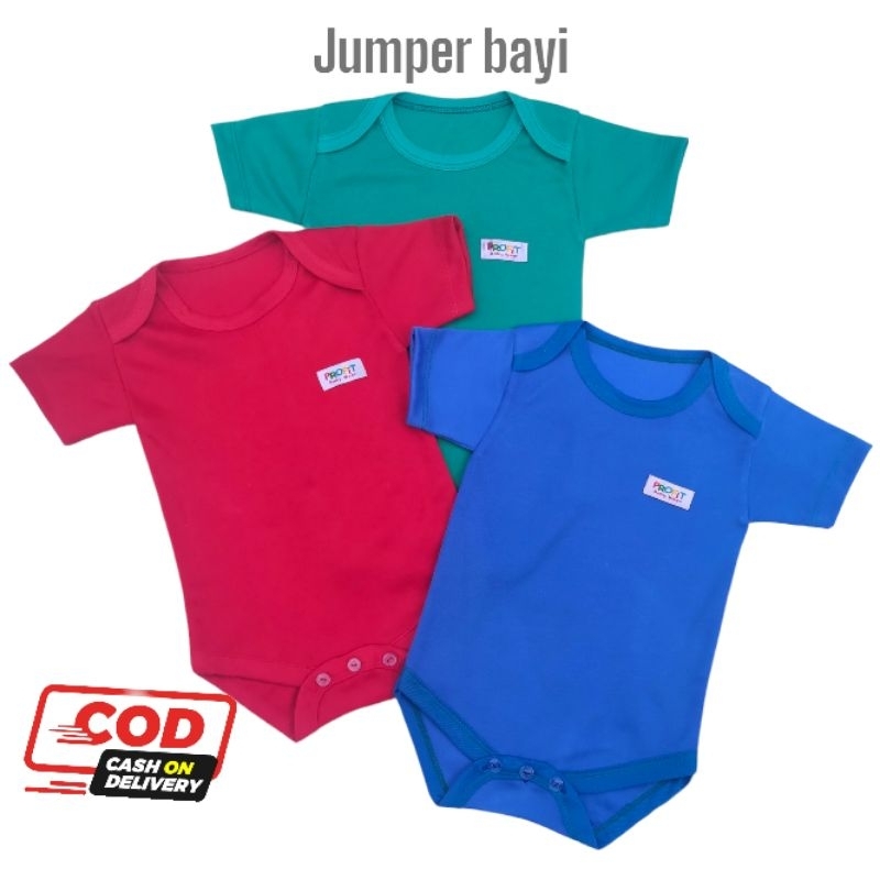 Jumper Bayi Newborn/Jumpsuit Bayi Baru Lahir Tangan Pendek Warna  Rainbow