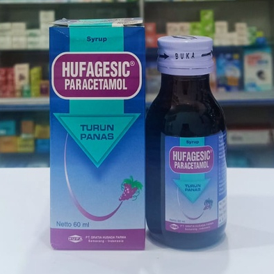 Hufagesic Paracetamol Sirup 60 ml Demam Sakit Kepala Sakit gigi Anak