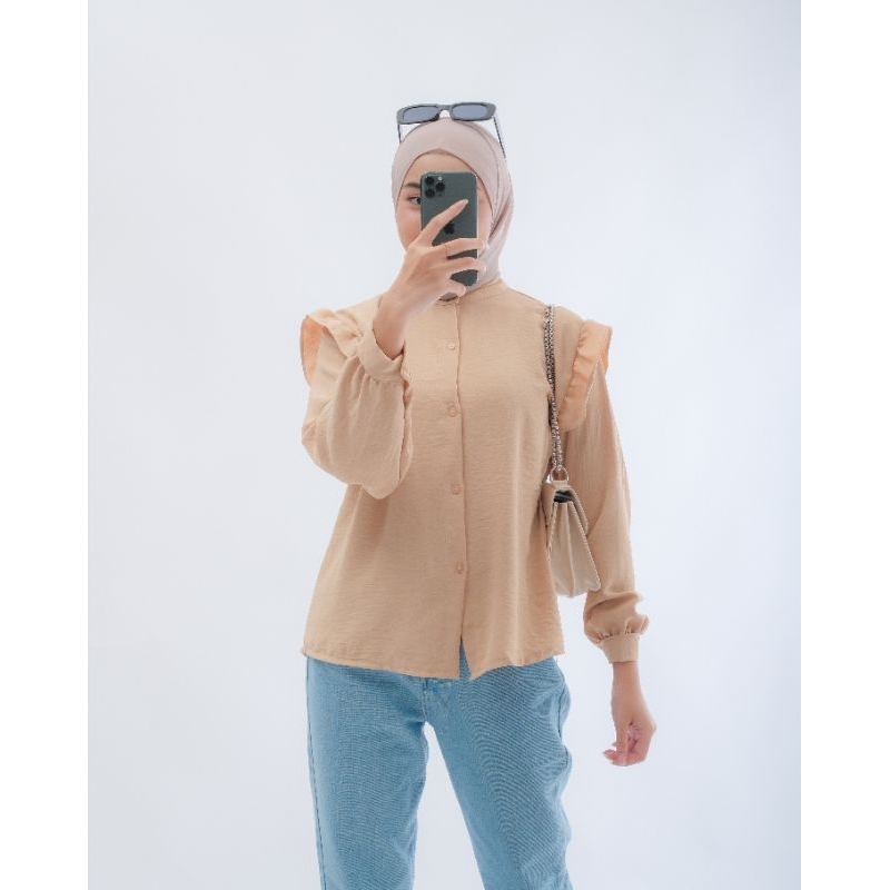 Atasan Wanita Lyodra / Kemeja Wanita / Blouse Wanita / Kemeja Blouse Crinkle