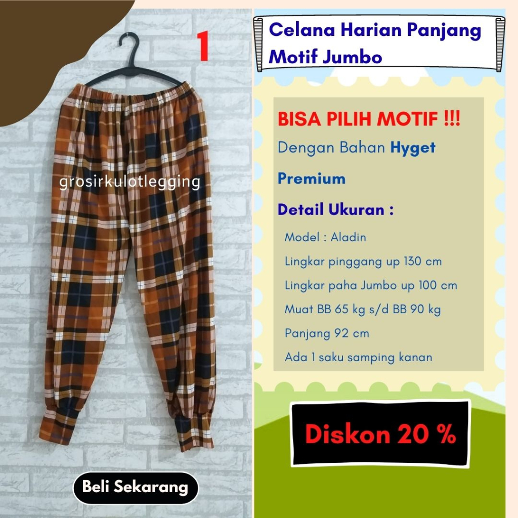 Celamis Aladin Panjang Motif Jumbo