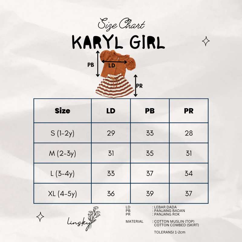 LINSKY BABY - Karyl Set Setelan Anak Couple