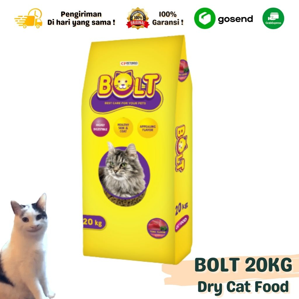 Makanan Kering Dry Cat Food BOLT 20 KG Murah