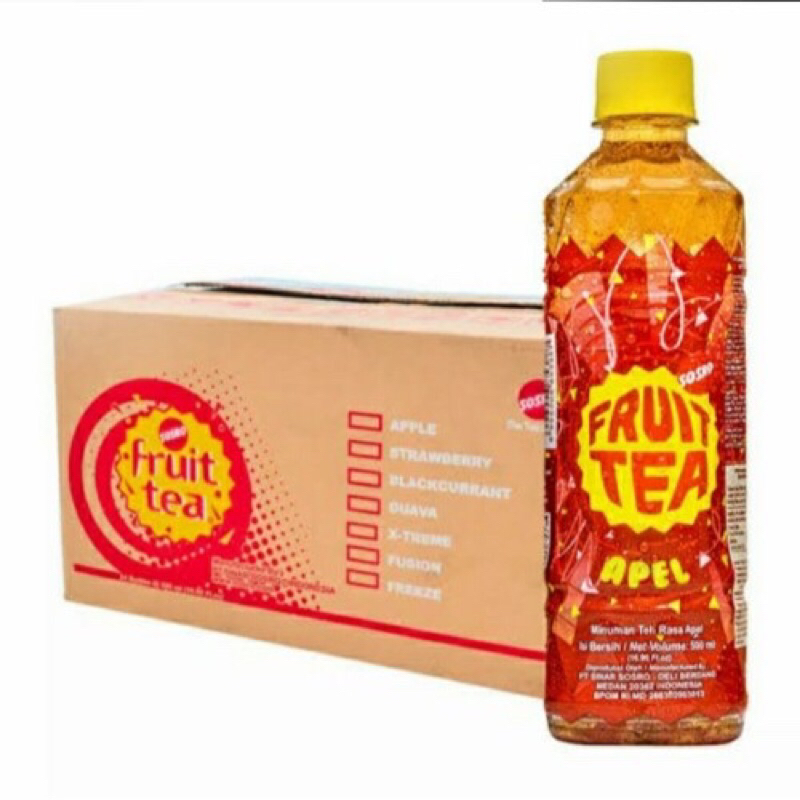 

(12 Pcs/Karton) FRUIT TEA PET 500 ML APEL
