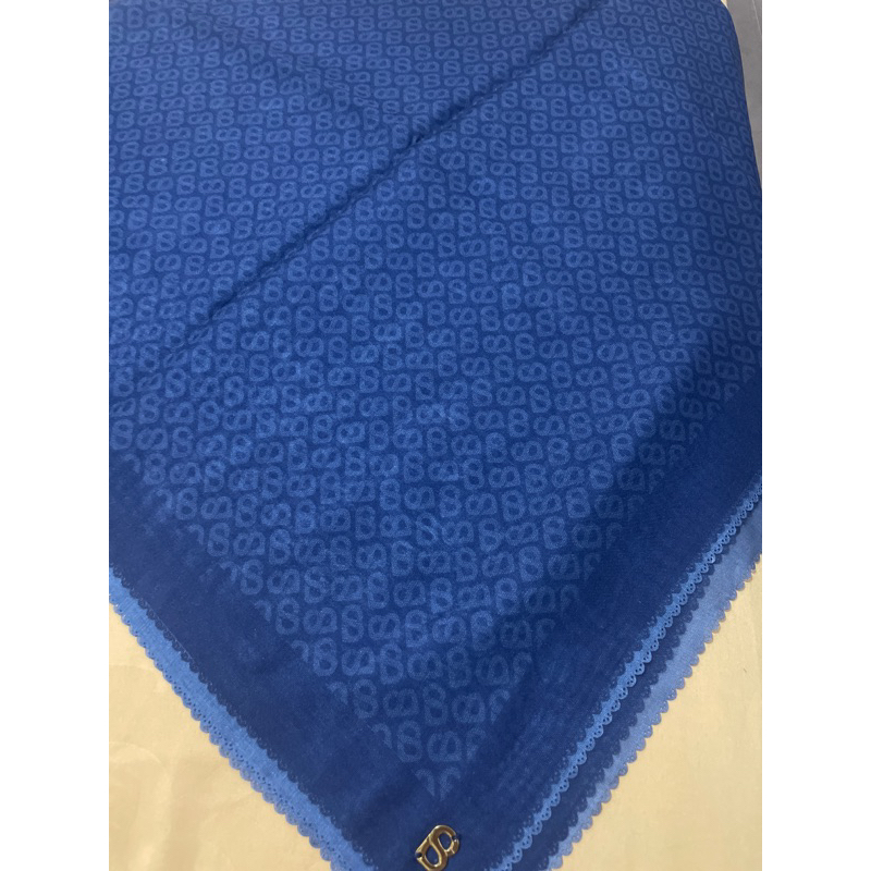 Preloved Buttonscarves Tapis Square Oxford Blue