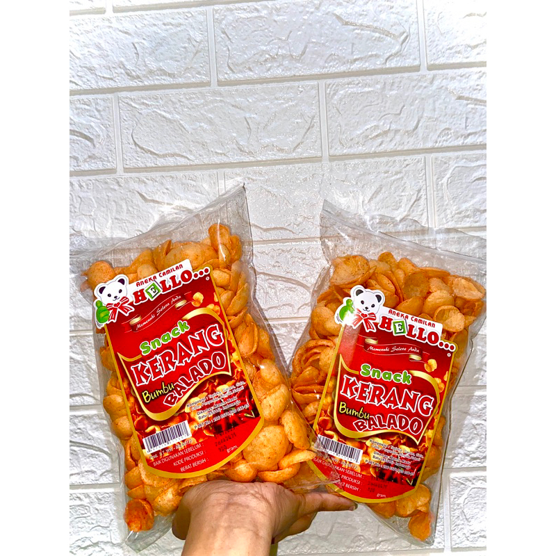 

Hello Snack : Kerupuk Kerang Pedas Bumbu Balado