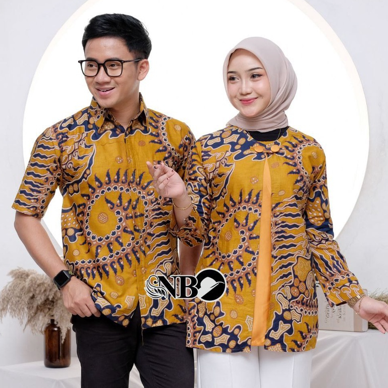 Batik Couple Modern Atasan Blouse Batik Kerja Kantor Wanita Batik Seragam M L XL XXL