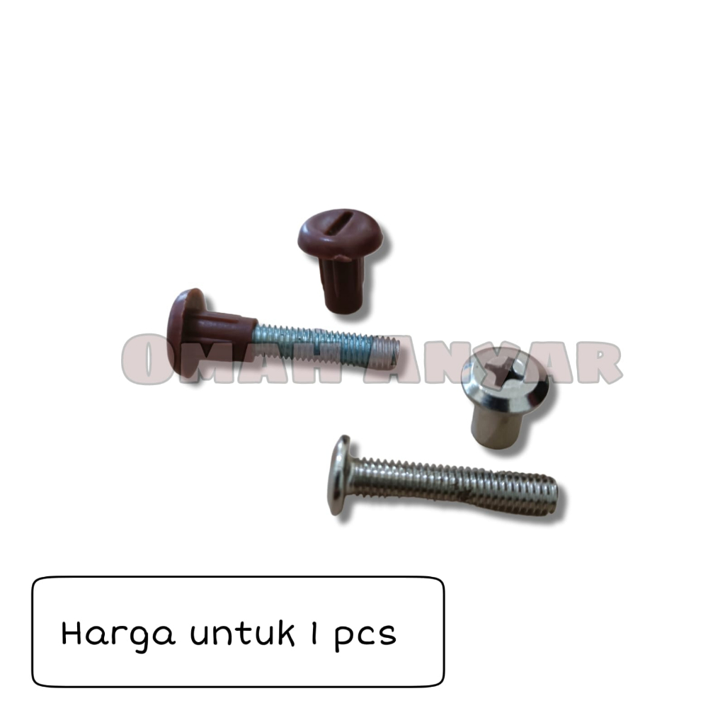 Baut Sambung Besi Plastik Bolt BUKAN Baut Knockdown