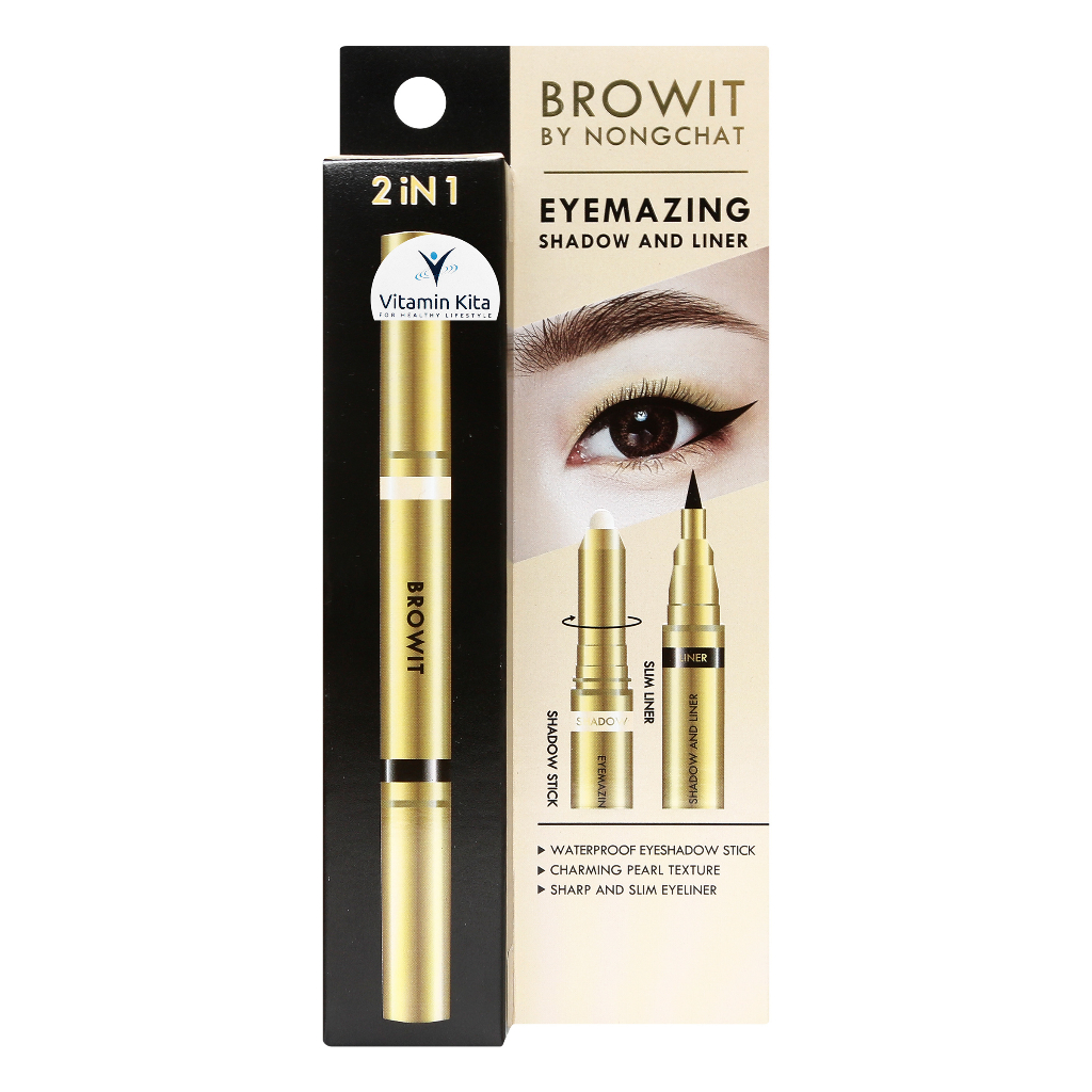 Browit By Nongchat Eyemazing Shadow and Eyeliner 2 in 1 ORIGINAL THAILAND [TERMURAH]