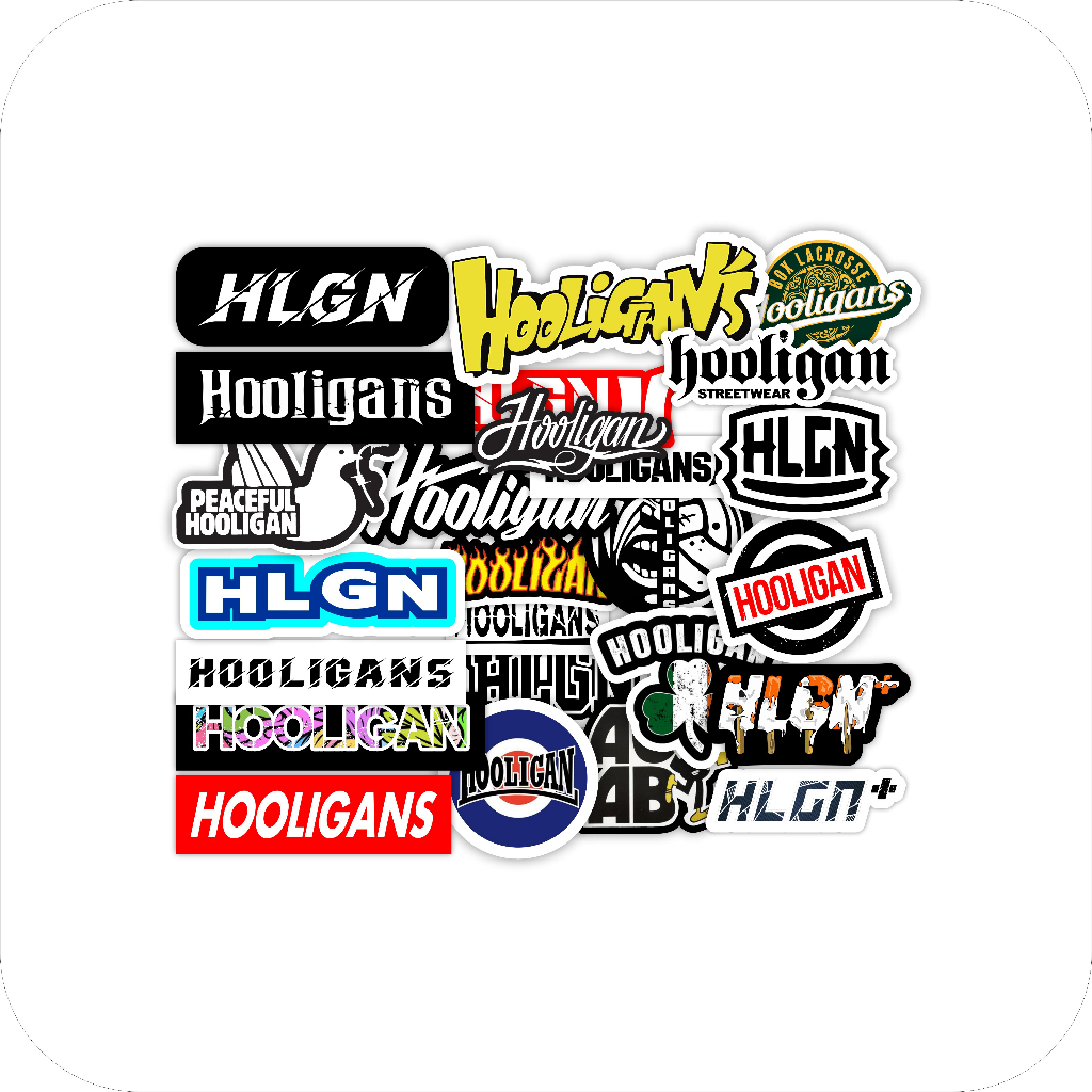 

PAKET STIKER BRAND HOLIGANSSS ISI 25PCS TERBARUU BAHAN GRAFTAC HIGH QUALITY