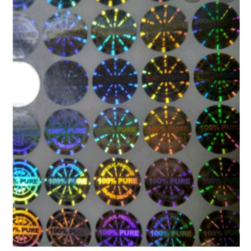 

stiker hologram naturalproduk super quality 100℅pure