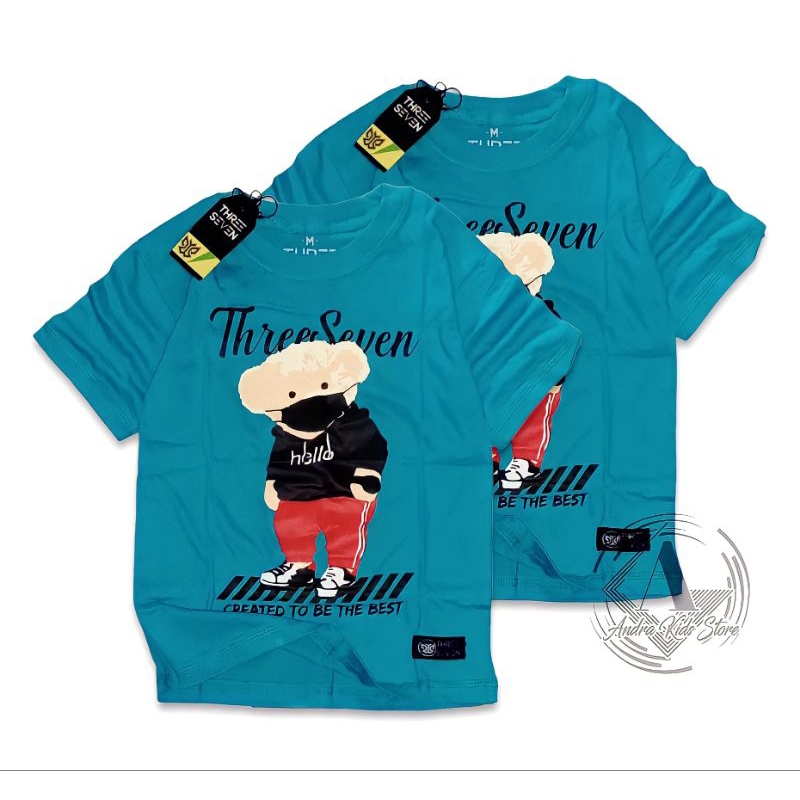 Kaos distro anak cewek cowok usia 1-10 tahun karakter tedy