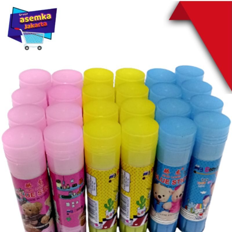 Lem Kertas Glue Stick 10gram Lem Fancy Esco isi 24pcs