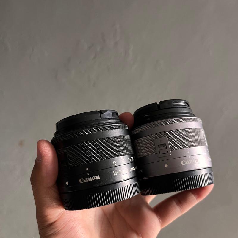 Lensa Kit Canon Mirrorless EFM 15-45mm STM original termurah siap pakai
