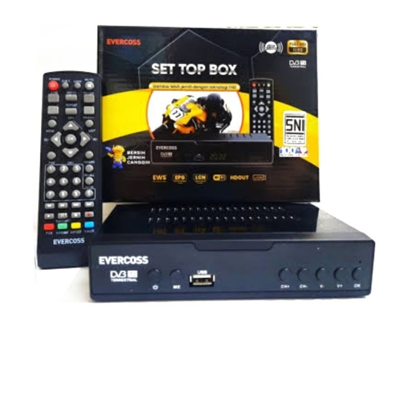 Evercoss Megabox STB Set Top Box TV Digital MURAH GARANSI RESMI
