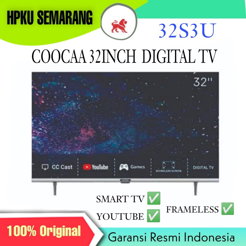[PROMO] Smart tv digital tv coocaa 32inch  coocaa 32S3U TV smart bisa youtube 32 inch TV Digital