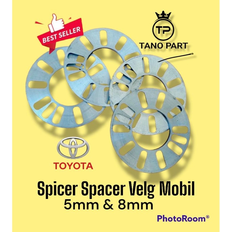 Spicer Spacer Velg Universal Mobil Toyota Innova Reborn/Venturer Kijang Kapsul Avanza 4Pcs Tebal 5mm