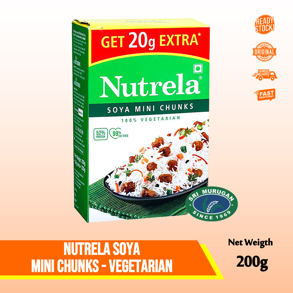 Jual NUTRELA SOYA MINI CHUNKS 200 GM (100% VEGETARIAN) | Shopee Indonesia