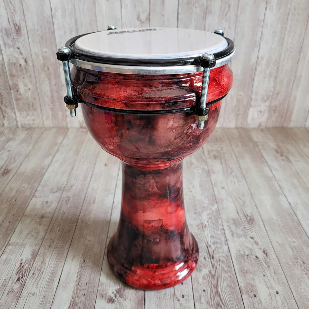 Calti Darbuka Dumbuk Mainan Anak Warna Marmer Merah Ukuran Anak 6 inch Kualitas Terbaik Packing Aman Best Seller