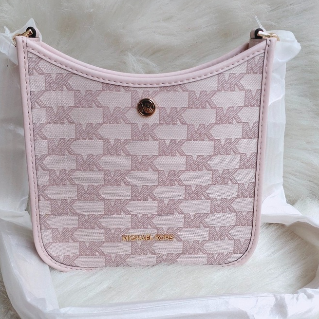 MK Briley small messenger crossbody powder blush pink