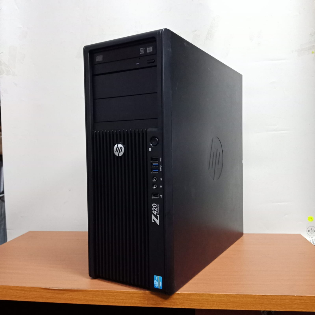 PC SERVER HP Z420 TOWER XEON E5-1620v2 3.60ghz/8GB/500GB/16Gb/500Gb/32GB/500GB Wins 10 pro Siap Pakei