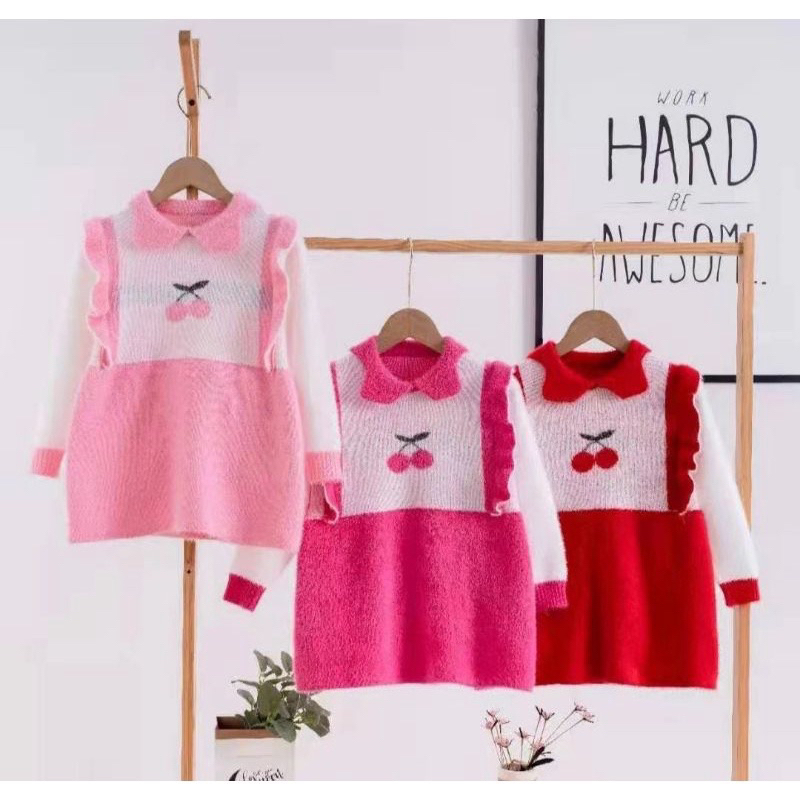 Dress Rajut Anak Perempuan Import
