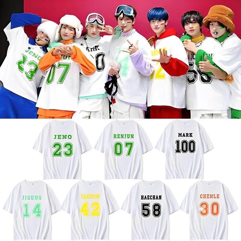 Kaos Kpop Tshirt Korea Baju NCT Dream Candy Ot7 Mark Haechan Chenle Jaemin Jisung Renjun Jeno Fashio