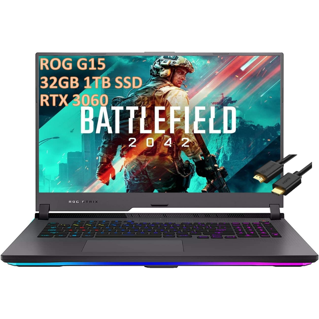 Laptop Gaming Terbaru ASUS ROG G15 G513RM AMD RYZEN 7 6800H Ram 32GB DDR5 SSD 2TB RTX3060 6GB 300HZ WIN11HOME